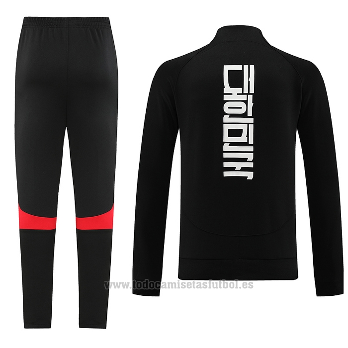 Chandal de Chaqueta del Corea del Sur 2022-2023 Negro y Rojo